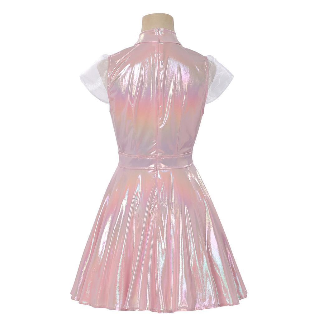 Adult Children Metal Laser Dress For Electric Music Events And Fantasy Themed Parties