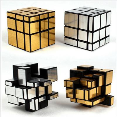 Magic Mirror Cube 3x3 Gold Silver Professional Speed Cubes Puzzles Cube Educational Toys for Children Adults Gifts Profession Puzzle Children's Toys