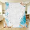 Lightweight Flannel Blanket – Soft Warm Ocean Theme Throw with Starfish & Seashell, Ideal for Home Relax, Bay Window Decor, Christmas & Halloween