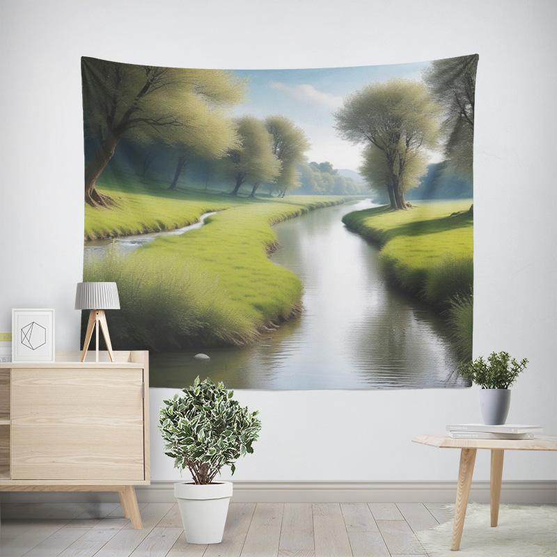 Настенная ткань с пейзажем, высокая текстура, настенный гобелен для гостиной, декоративный гобелен для спальни, большой размер, полиэстеровый настенный гобелен 74x94cm(29x37in)