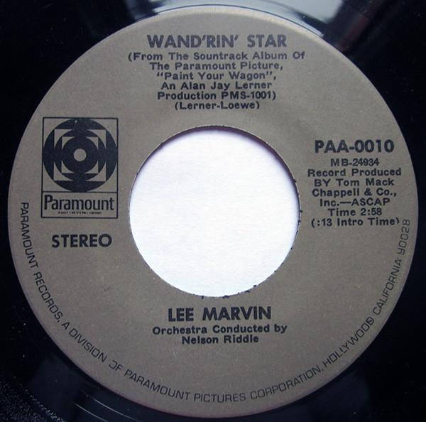 

7inch Record LEE MARVIN Wandrin Star Best Things PAA0010 Paramount Recor 1969 US Rock Used
