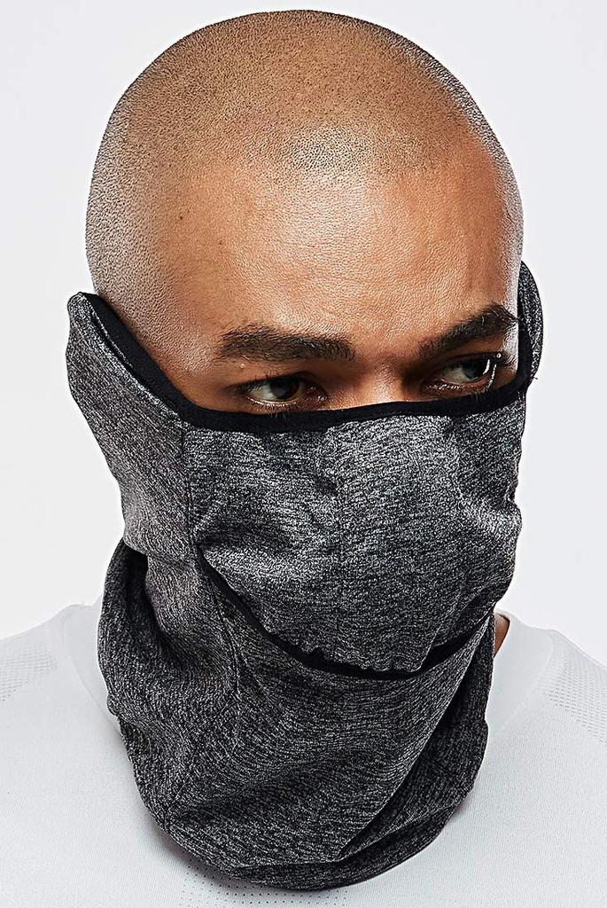 TARO WORKS Cycling Face Cover, Neck Guard, Mouth Opening, Size Adjustable, Unisex, Black