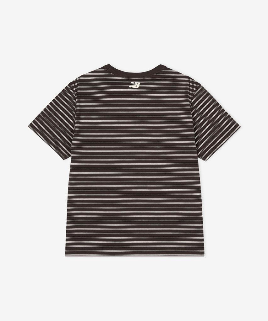 Nyuballanseu Nbneg2W422 / Women Essential Basic Striped Short Sleeve T-Shirt (Brown)