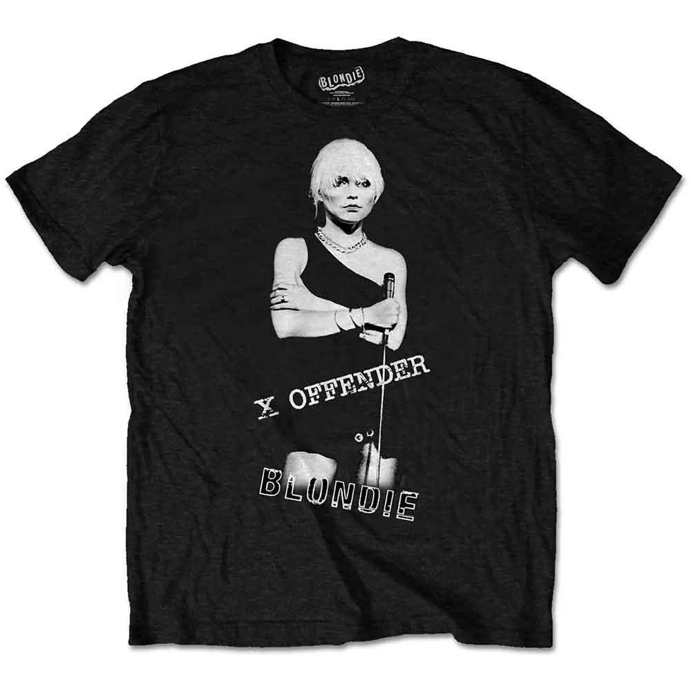 

Blondie 100% Cotton T-shirt Mens Tees Top X Offender Band Logo new Official Mens Black 3XL