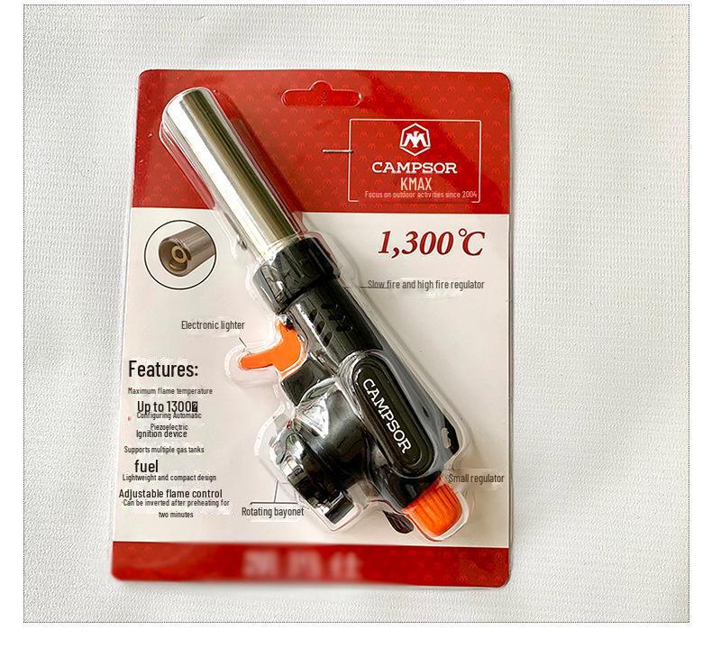 Inverted Gas Canister Welding & Cooking Flamethrower Igniter for Barbecue and Roasting