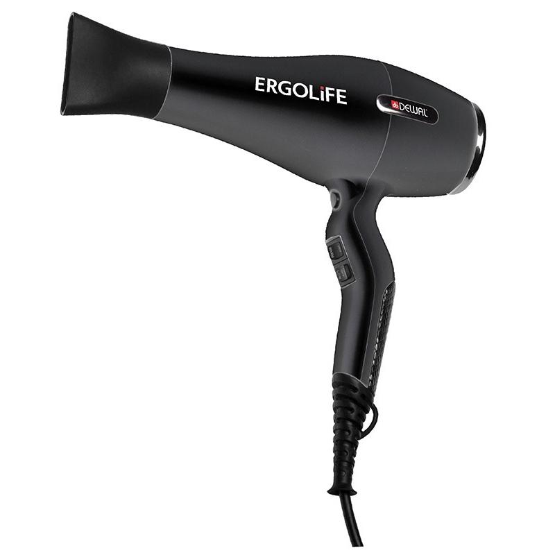 

Hair Dryer Dewal Ergolife 2200 W Ionization 2 Nozzles Black