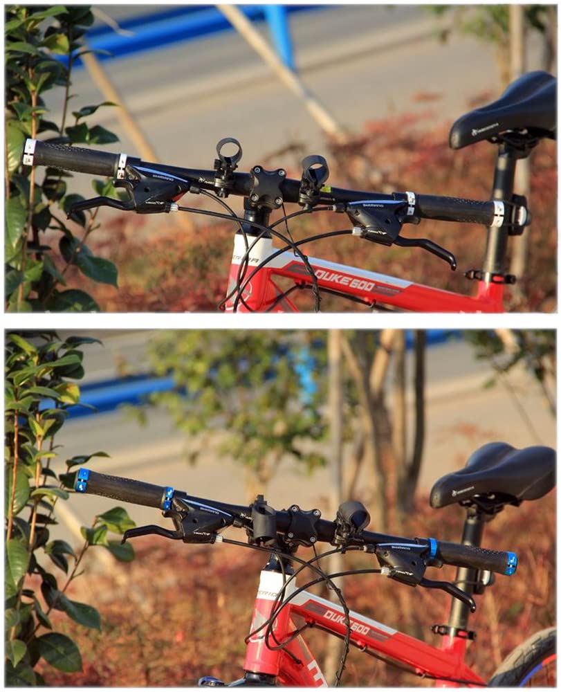 Beatus Ergonomic Handlebar Grips for Mountain Left and Right Rubber Type A Bikes, Set, Grips, (Red)