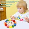 Orologio Giocattolo Orologio Didattico in Legno Orologio Pinguino Giocattoli Insegnare l'Ora Puzzle Numerico Impilabile Giocattoli Educativi Montessori per Bambini