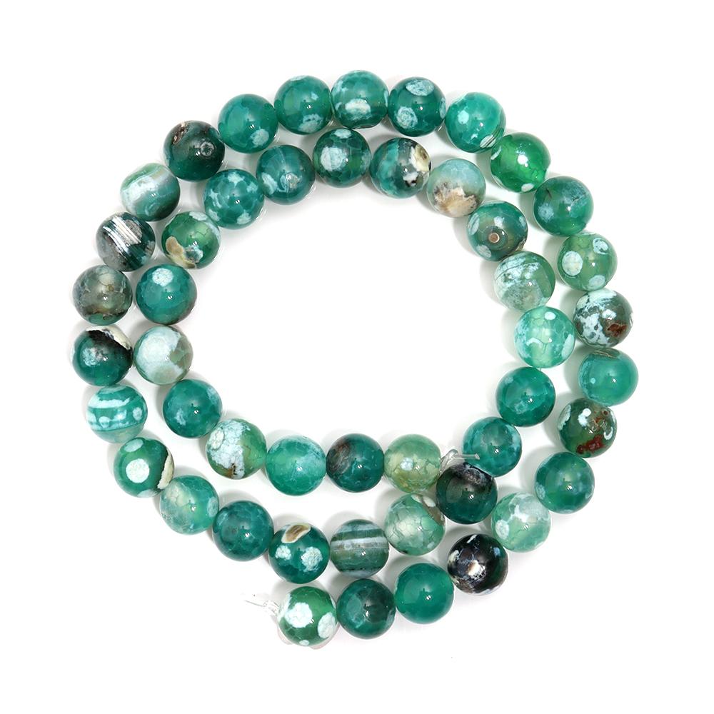 1 Strang Natürliche Achate Steinperlen Anhänger Bunt Rund Lose Perlen Edelsteinperle DIY Armband Ohrringe Schmuckzubehör 6/8/10mm