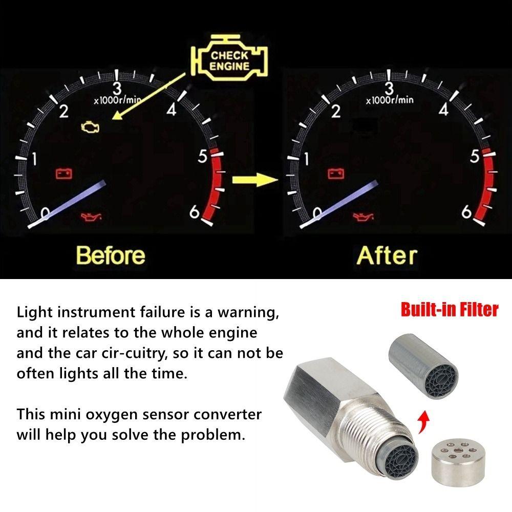 Modifing Extension Filter Silver O2 Sensor Spacer Universal Sensor Spacer Adapter  Auto