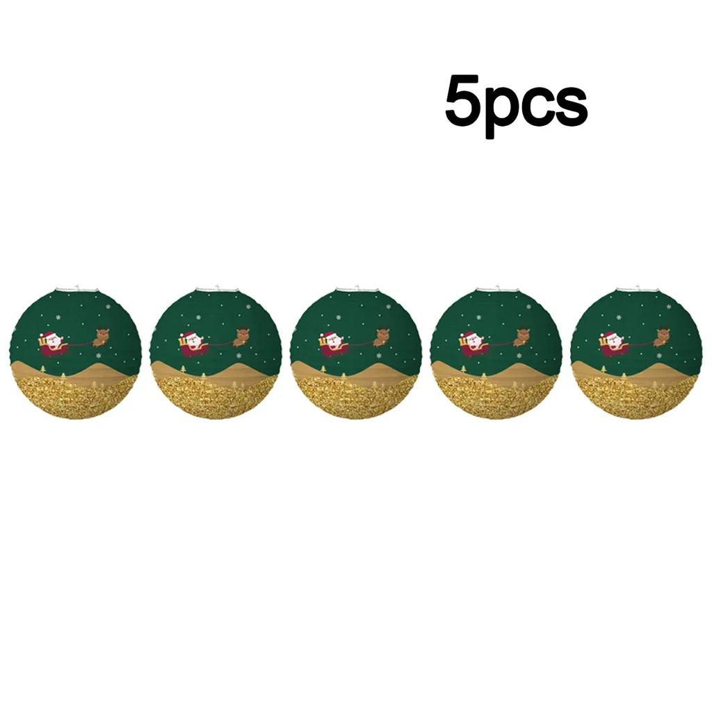 Holiday Paper Lantern Decor Set for Christmas Outdoor Party Indoor Classroom Birthday Graduation Decoration Hanging Ornaments