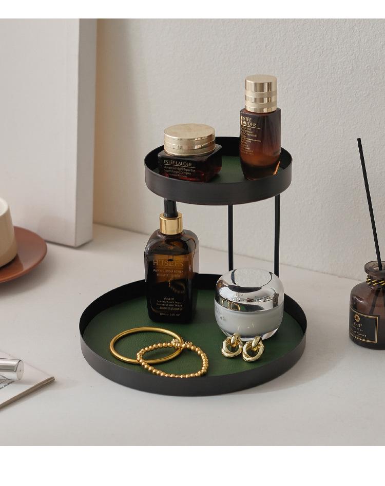 Cosmetics Storage Box Aroma Diffuser Tray: Key, Perfume, and Iron Rack for Dressing Table, Entrance, or Washstand
