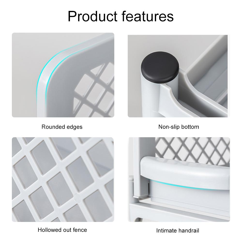 2-Tier Under Sink Organizer Storage Sliding Drawer Container Holder Home Bathroom Kitchen Multi-Purpose Spice Container Holders