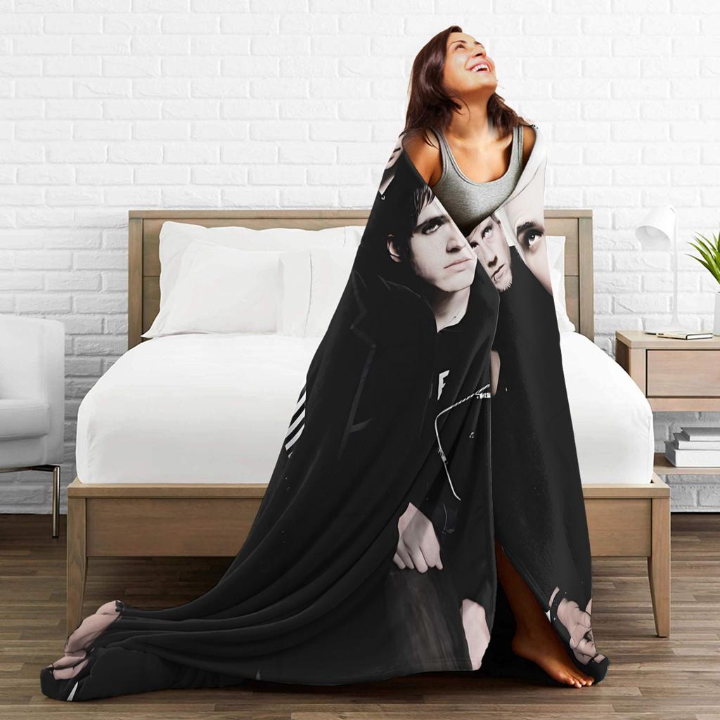 Soft BlanketChild Picnic My Chemical Romance Band Throw Blanket  Flannel Bedspread For Living Room Street Trend Sofa Bed Cover
