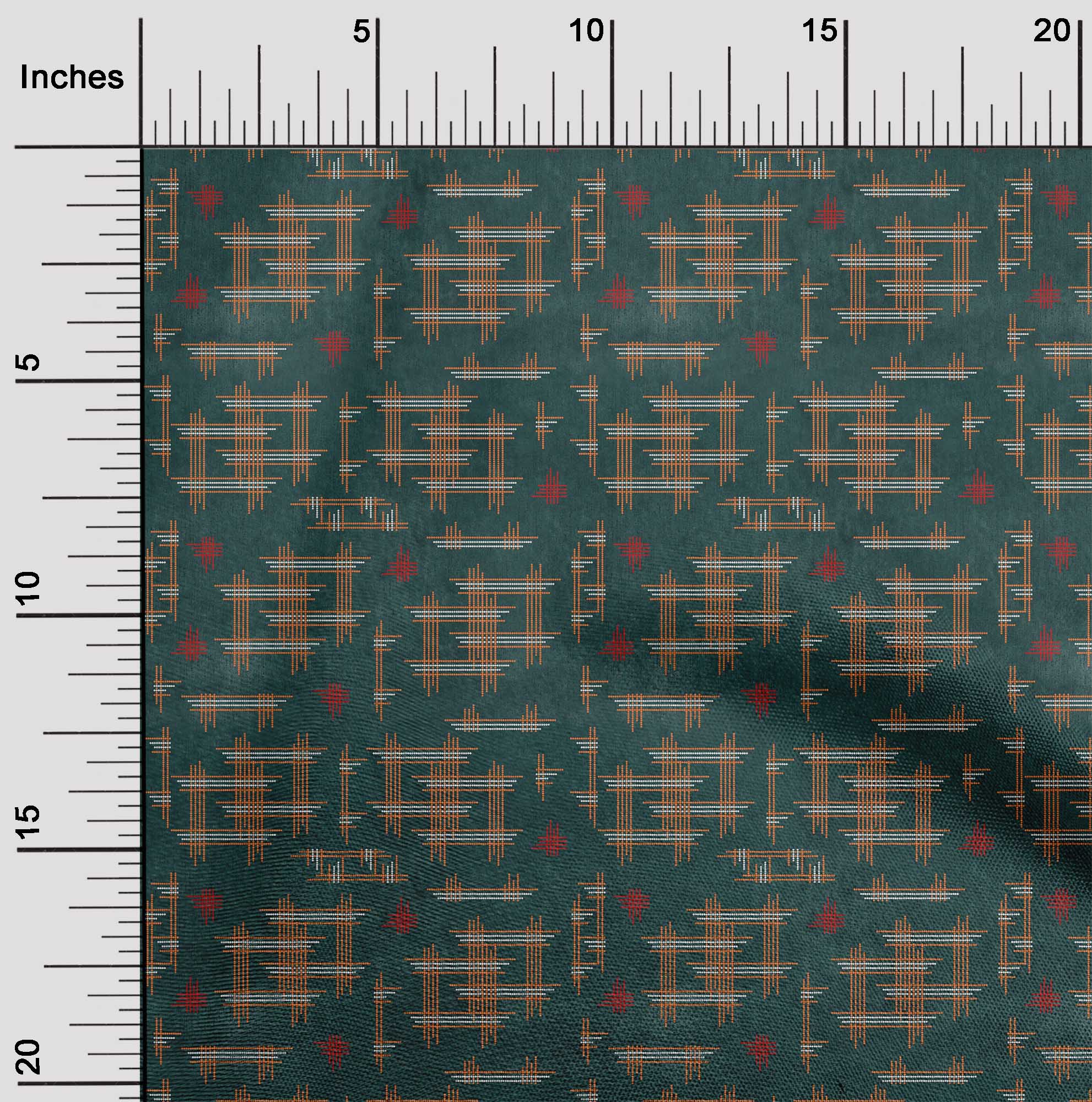 

OneOone Cotton Flex Fabric Geometric Kasuri Decor Fabric Printed BTY 40 дюймів 42 Inch - Viscose Chiffon синій