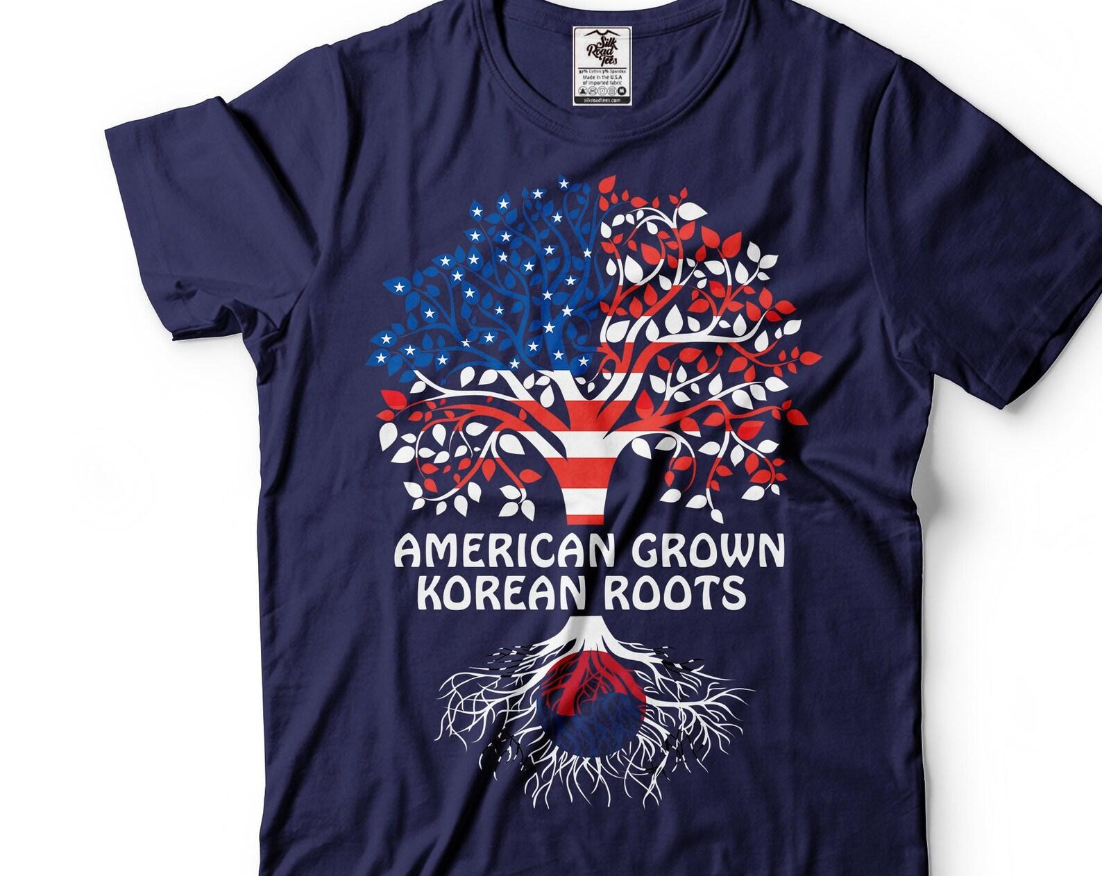 American Korean Roots T-Shirt: USA South Korea Flag Tee 2XL