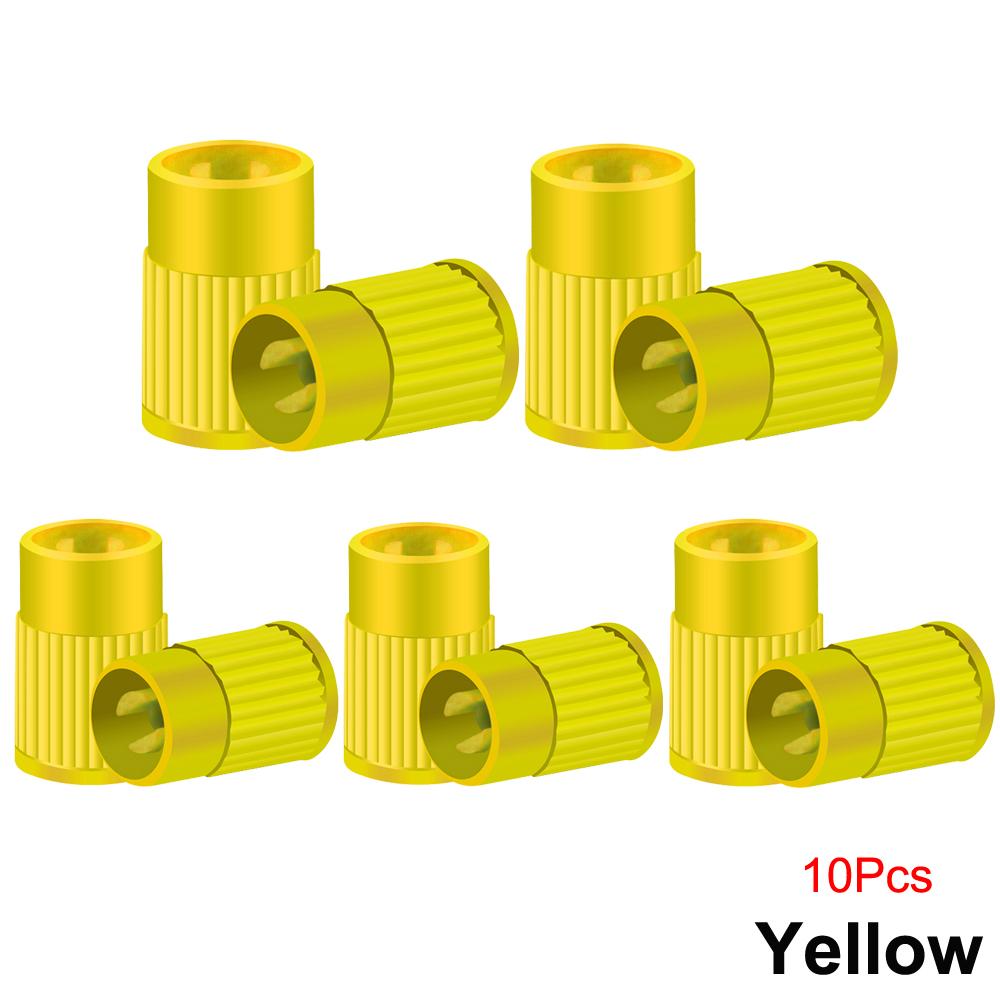 Plastic Tire Valve Caps Built-in Valve Core Remover Tool Universal Stem Covers for Cars Bike and Bicycle Trucks Motorcycles Valve Stems 1