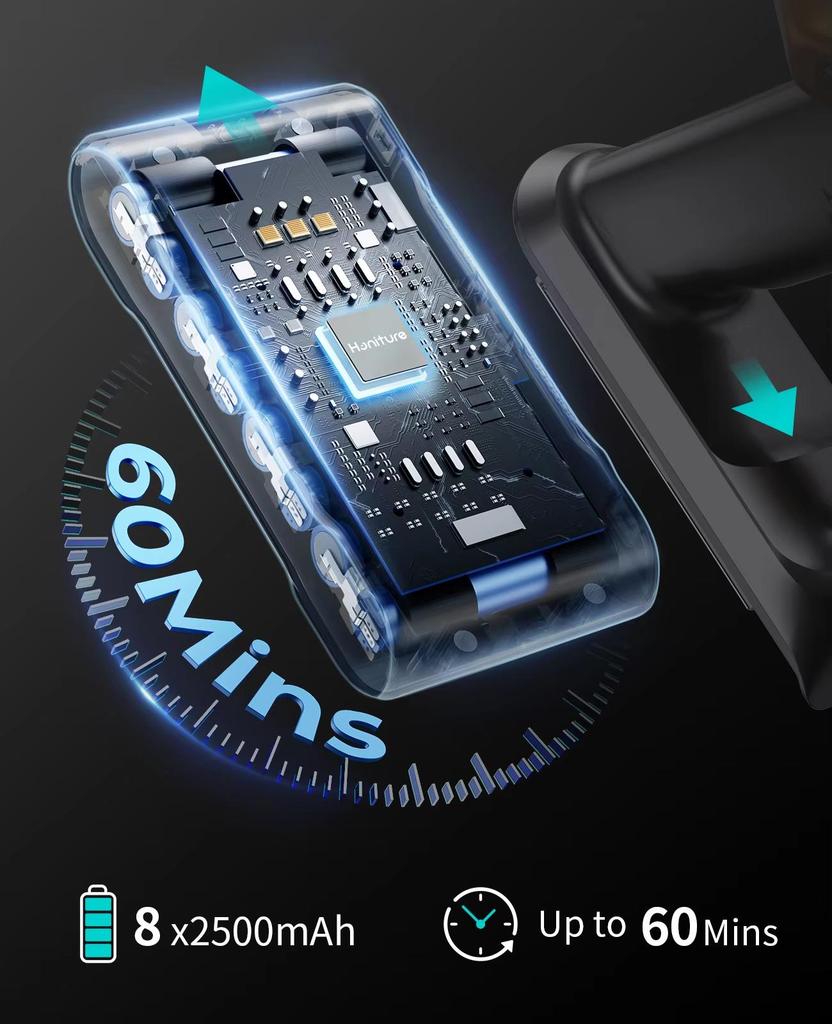 Honiture X7 Vacuum Cleaner Cordless Handheld 48KPA Strong Suction 550W Motor Smart Home Cleaning Vacuum Cleaner LED Touch Screen