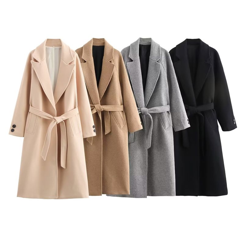 Kaslead New Arrival Women's Clothing Fashion Style Matching Belt Leisure Warm All-Match Coat Outwear 9174284