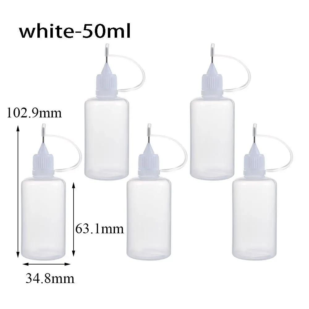 5/10/20/30/50/100ML Resuable Needle Tip Glue Applicator Plastic Bottle for Paper Quilling DIY Scrapbooking Paper Craft Tool