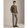 YOUNGOR Men's Wool Blend Seamless Knit Round Neck Sweater