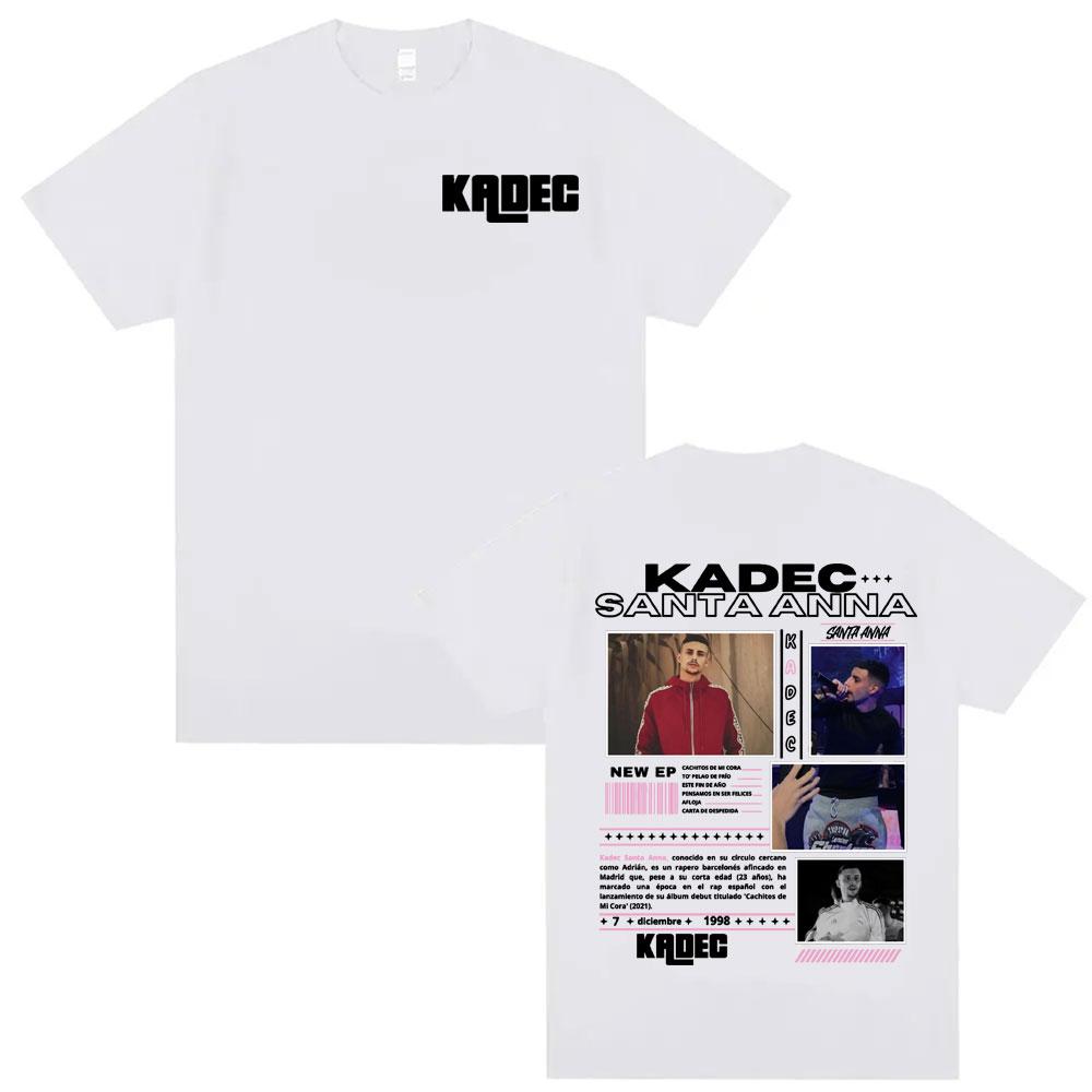 2025 Summer Rapper Kadec Santa Anna Tour Men Women High Quality  Oversized T-shirts Vintage 100% Pure Cotton Printed T-shirt
