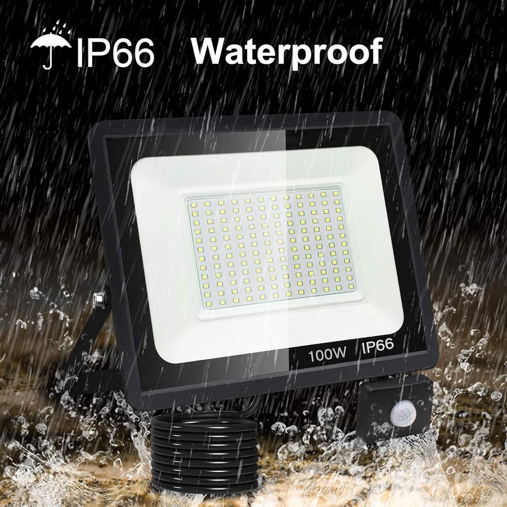 LED PIR Motion Sensor Floodlight for Outdoors Wall 220V White 100W Waterproof Lamps Garden LED Outdoor Spotlight