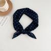 Japanese retro literary and artistic style 18 cotton and linen cashew flower silk scarf thin square scarf high-end fashion versatile accessories scarf