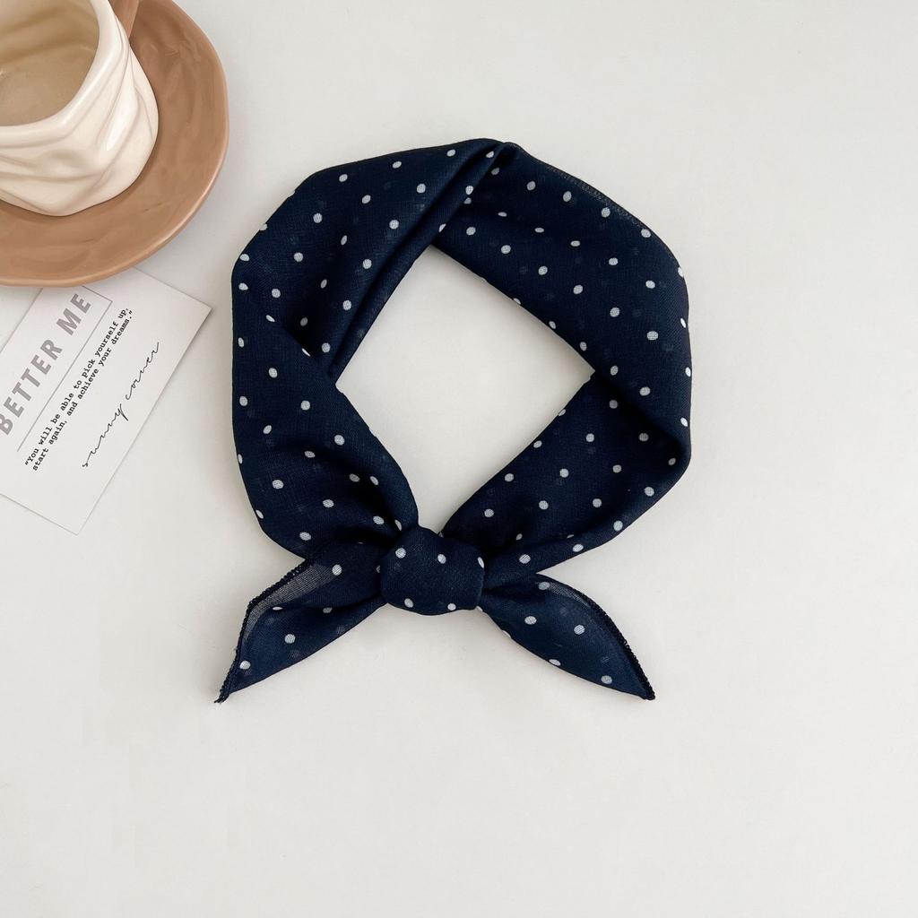 Japanese retro literary and artistic style 18 cotton and linen cashew flower silk scarf thin square scarf high-end fashion versatile accessories scarf