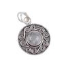 Natural Black Rutile Gemstone 925 Sterling Silver Handmade Pendant 1.2" , Grey Stone Jewelry For Women PP-28-27