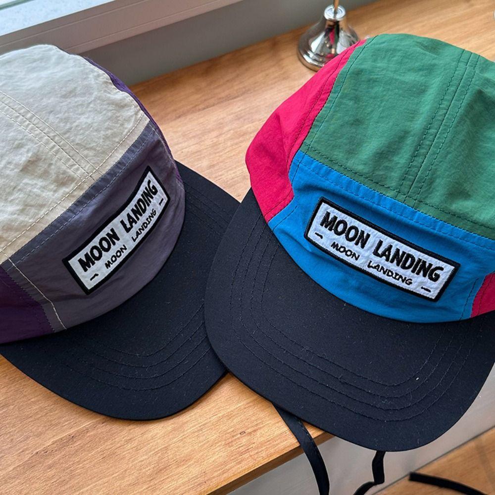 Cotton Contrasting Color Baseball Cap Retro Sunscreen Hat Fashion Peaked Cap Sports