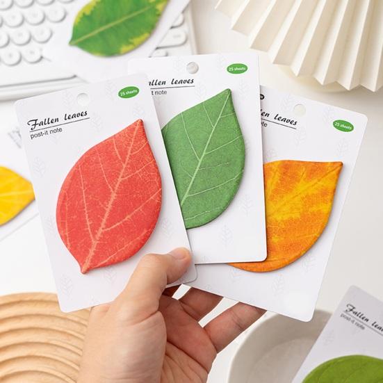 Leaf-Shaped Sticky Notepads Removable Memo Pads Paper Sticker Pads Anti-Forgetting Reminder Note for Home Wall Photo DIY Decoration