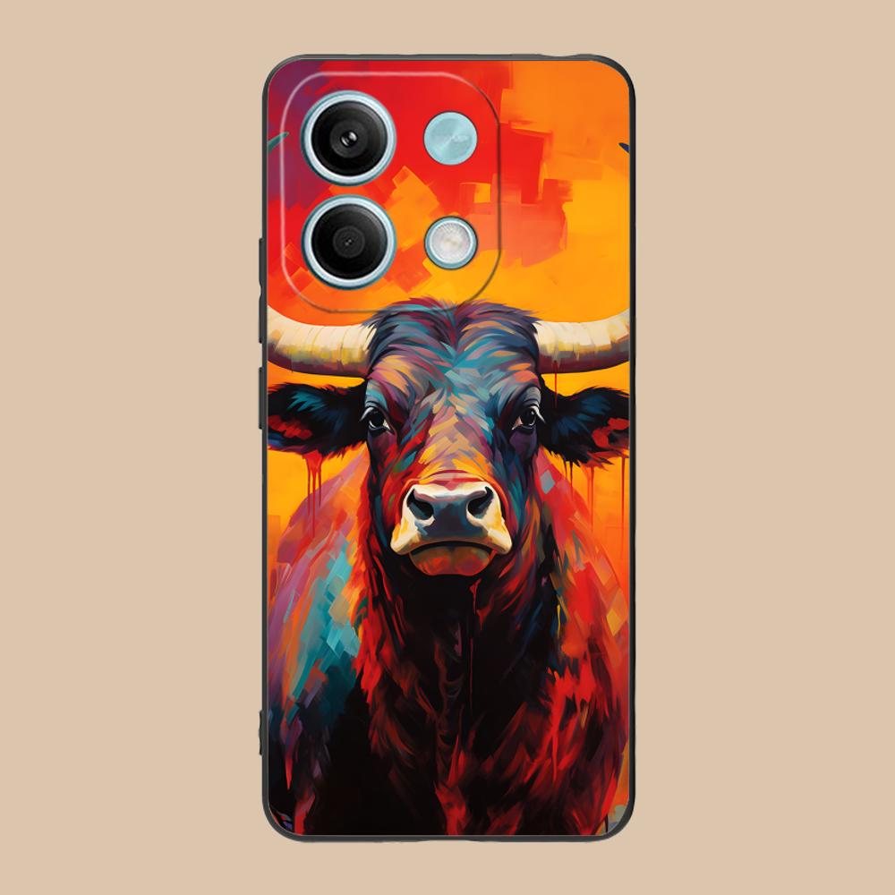 Bull Head Phone Case for POCO F8 F7 F6 F5 F4 F3 F2 Pro GT C75 C71 C65 C61 C40 Pro Ultra Soft TPU Shockproof Cover