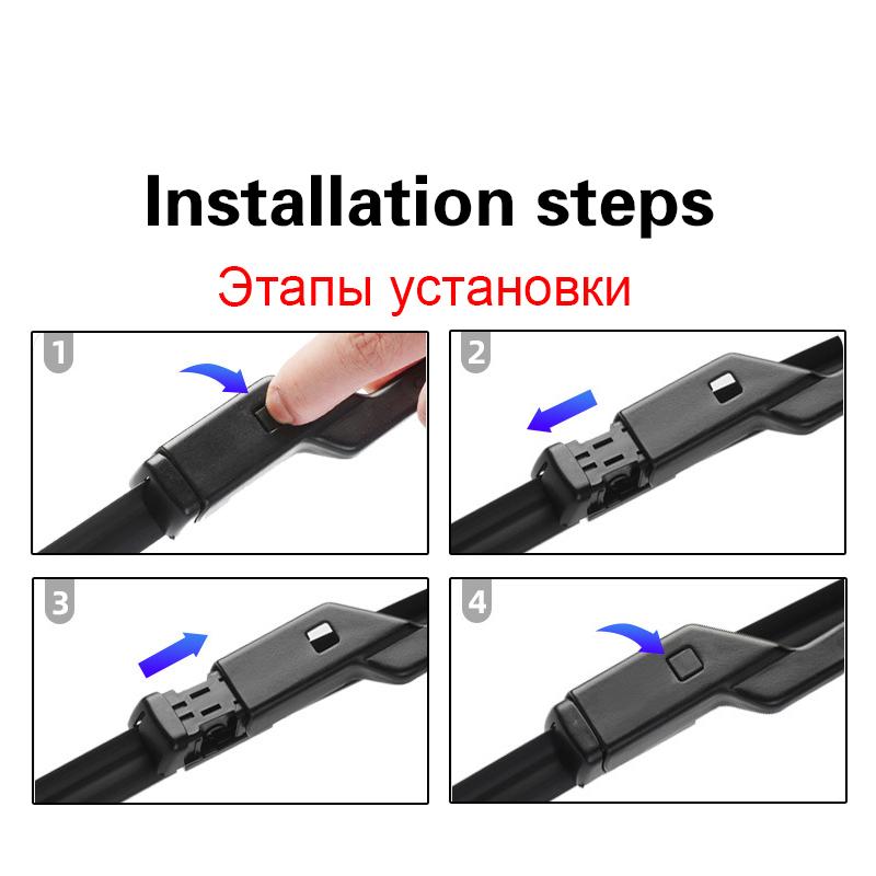 For Jeep Renegade 2015 2016 2017 2018 2019 BU Front Rear Wiper Blades Windshield Brushes Windscreen Window Car Accessories