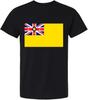 Niue Flag Tee Unisex T-Shirt for Men Or Women, Black