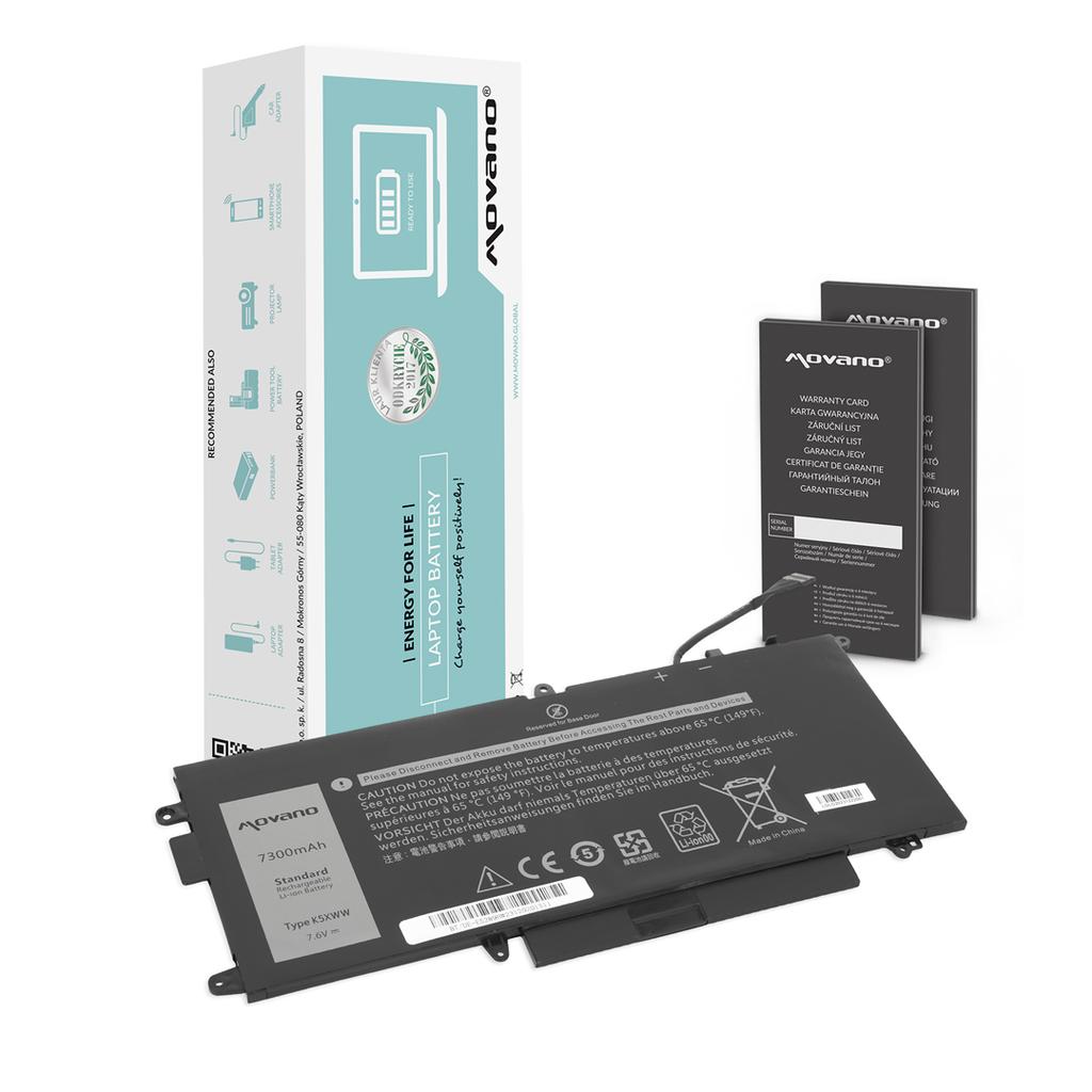 K5XWW Battery for Dell Latitude 5289 7390 2-in-1 - 7300mAh