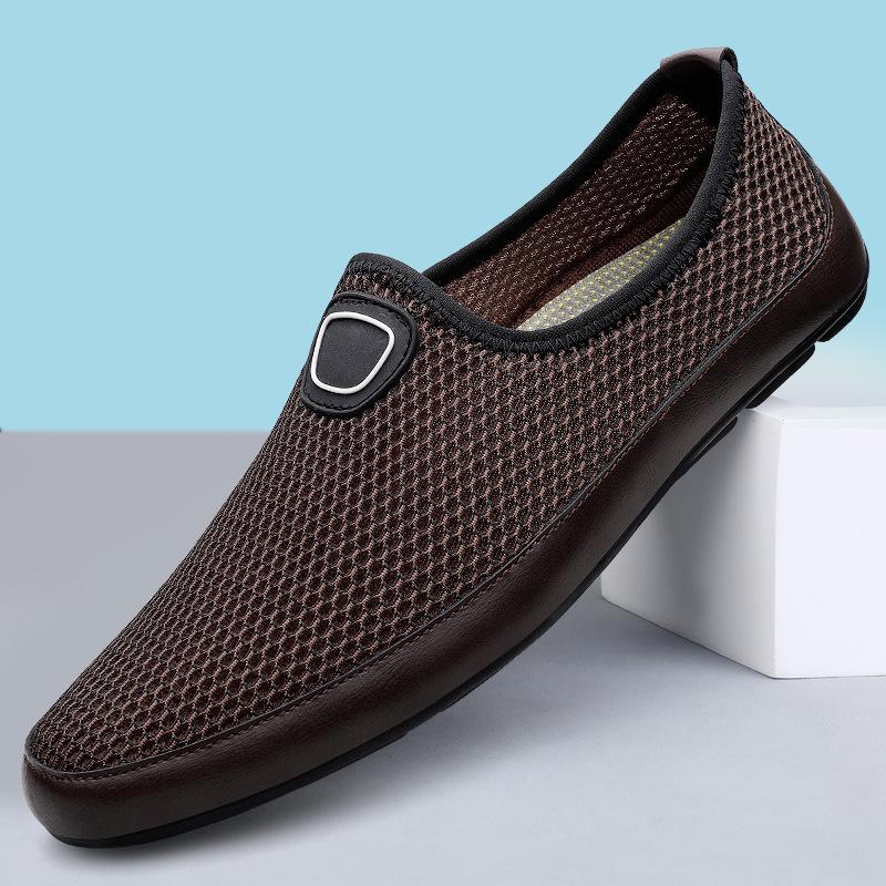 

Lightweight all-in-one woven mesh running shoes men s summer new fly-woven jogging shoes breathable sneakers men s shoes 47 коричневий