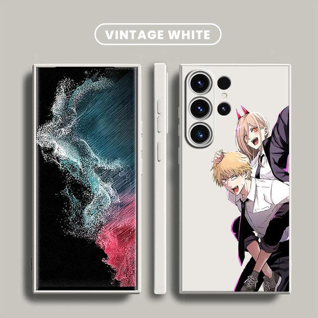 Kettensäge Mann Anime Mode Fall für Samsung Galaxy S10e S8 S9 Plus S10 S22 S23 Ultra S20 Fe S21 5g Weiche Quadratische Flüssigkeit Abdeckung