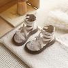 Girls Roman Sandals With Cutout Design Crisscross Straps Princess Shoes Toddlers Kids