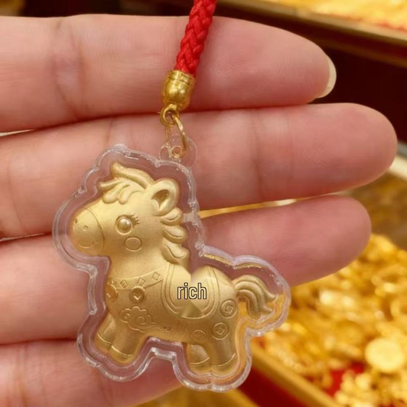 2026 Year of the Horse Fortune Pendant - Small Horse Keychain & Bag Charm for Prosperity, New Year Gift