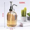 Press Nozzle Mouth Glass Bottle Hand Sanitizer Liquid Soap Solution Lotion Shower Gel Pump Bottle Nordic Bathroom Storage Bottle
