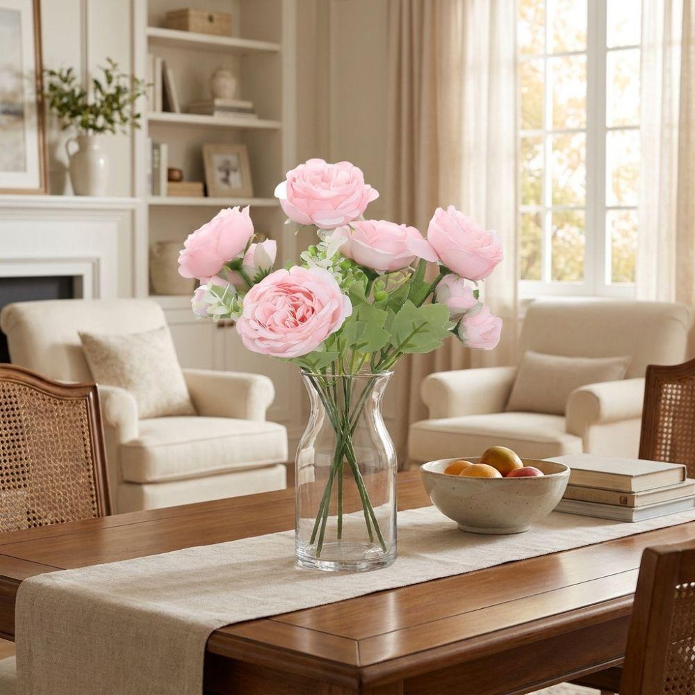 Real Touch Fake Peony Flowers with Stems Peony Bouquet Lifelike Fake Peony Bouquets  Wedding