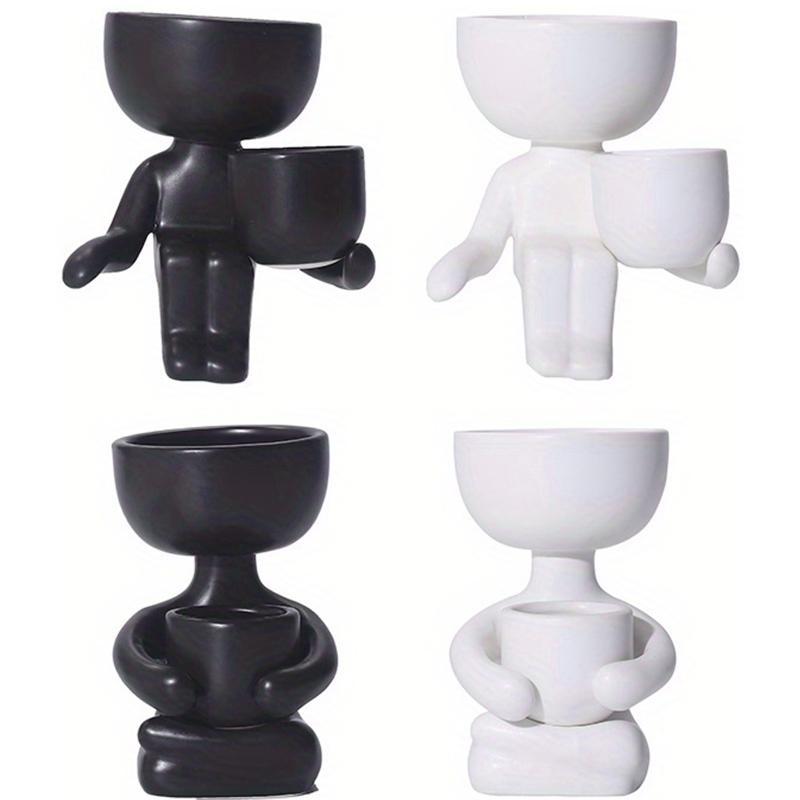 1 PC Kreative Humanoide Keramik Blumentopf Modernes Design Pflanzer Blumentopf Handwerk Vase Home Yard Dekoration Personal Isierte Geschenk