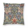 William Morris Floral Crafts Square Pillowcase Polyester Linen Velvet Printed Zip Decorative Car Cushion Cover 45X45