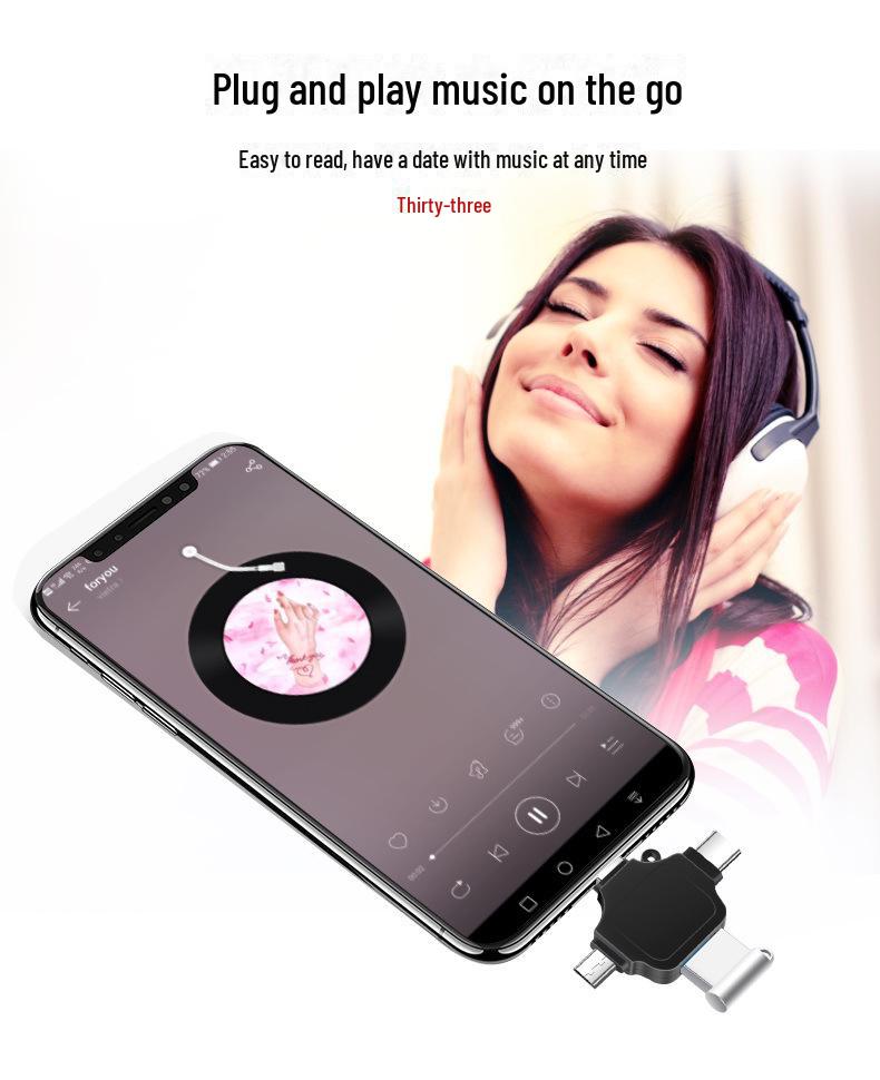 3-in-1 Multi-Function OTG Adapter: USB 3.0, Type-C, and Apple-Compatible for Android Phones