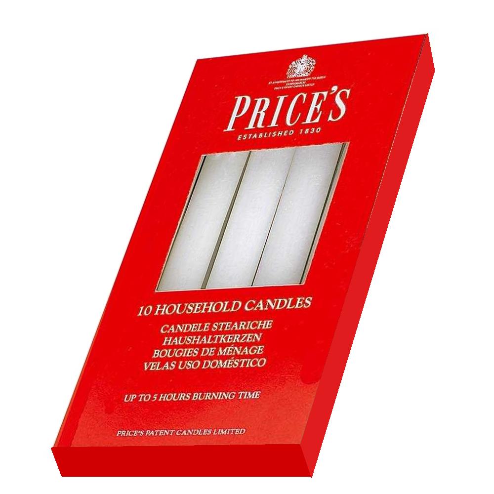 Prices Household Candles White 10pk