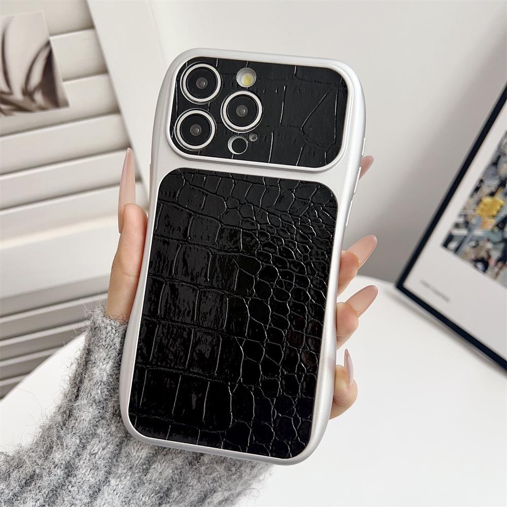 

Lychee Pattern Slim Magnetic Anti-Fall Case for iPhone 15-14/Pro/Max iPhone 16 чорний