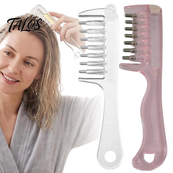 Essential Oil Hair Comb Scalp Applicator Comb, Round Massage Ball Teeth Design, 10ml Capacity, for Growth Clear Leakproof Portable Liquid Dispenser