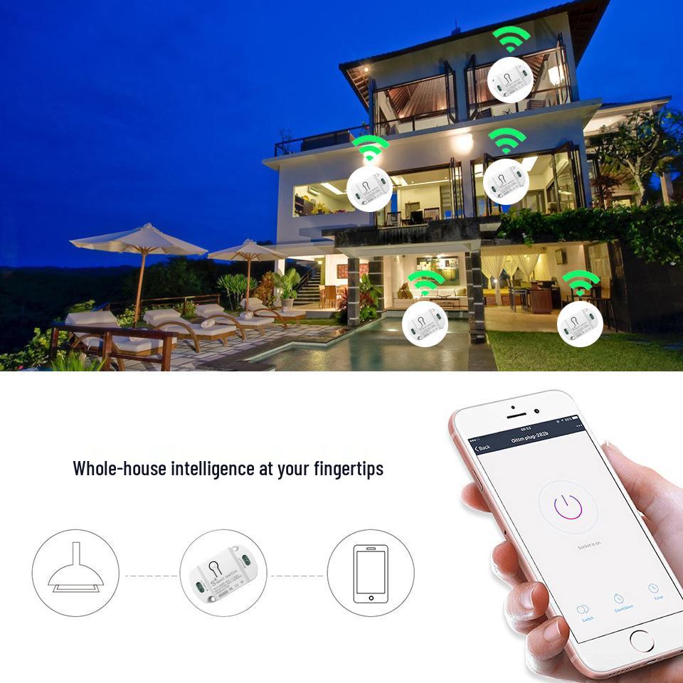 Tuya Smart WiFi No-Wiring Retrofit Light Switch with Remote Control