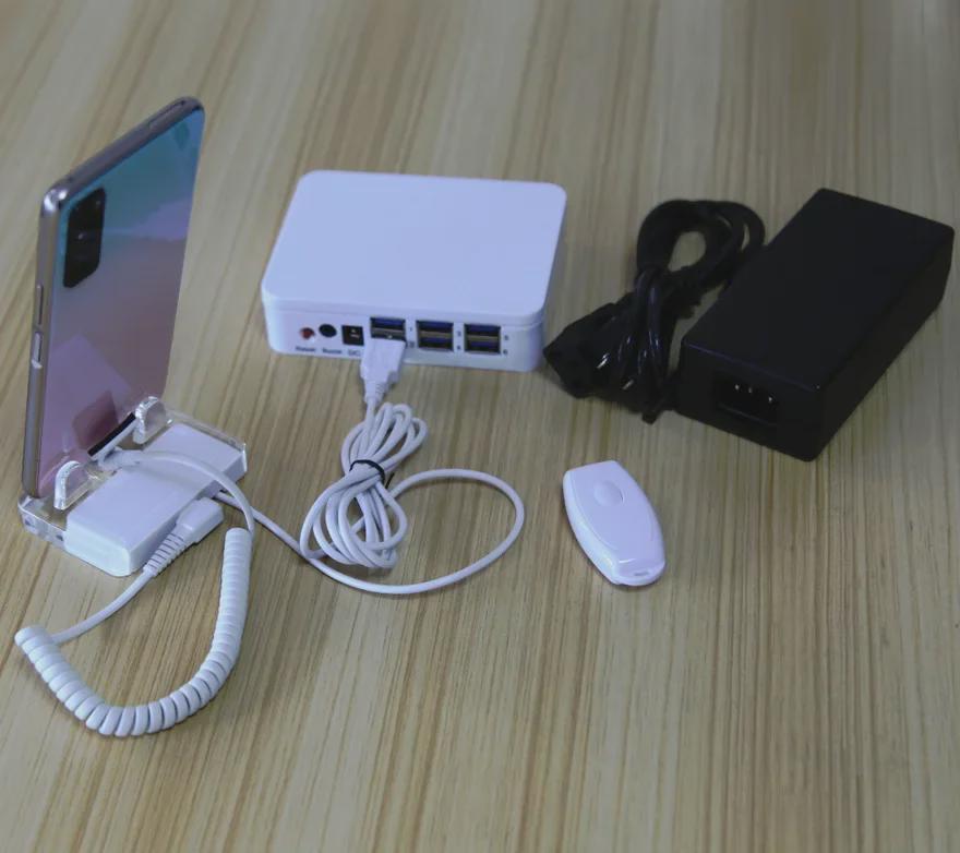 Vícekanálový mobilní displej s ochranou proti krádeži pro Huawei, Xiaomi, Apple – funkce nabíjení a alarmu.